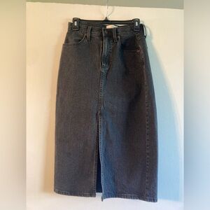 Universal Thread Black Denim midi skirt